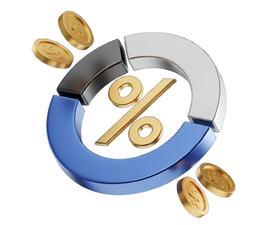 PAMM Investment Percentage Symbol With Coins